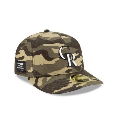 Sapca New Era Colorado Rockies MLB Armed Forces Weekend Low Profile 59FIFTY Fitted - Verzi